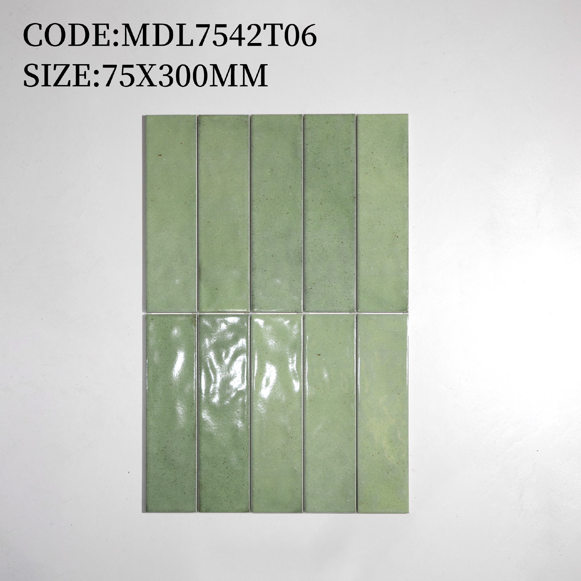 Viên gạch porcelain Time 75x300mm chụp chính diện