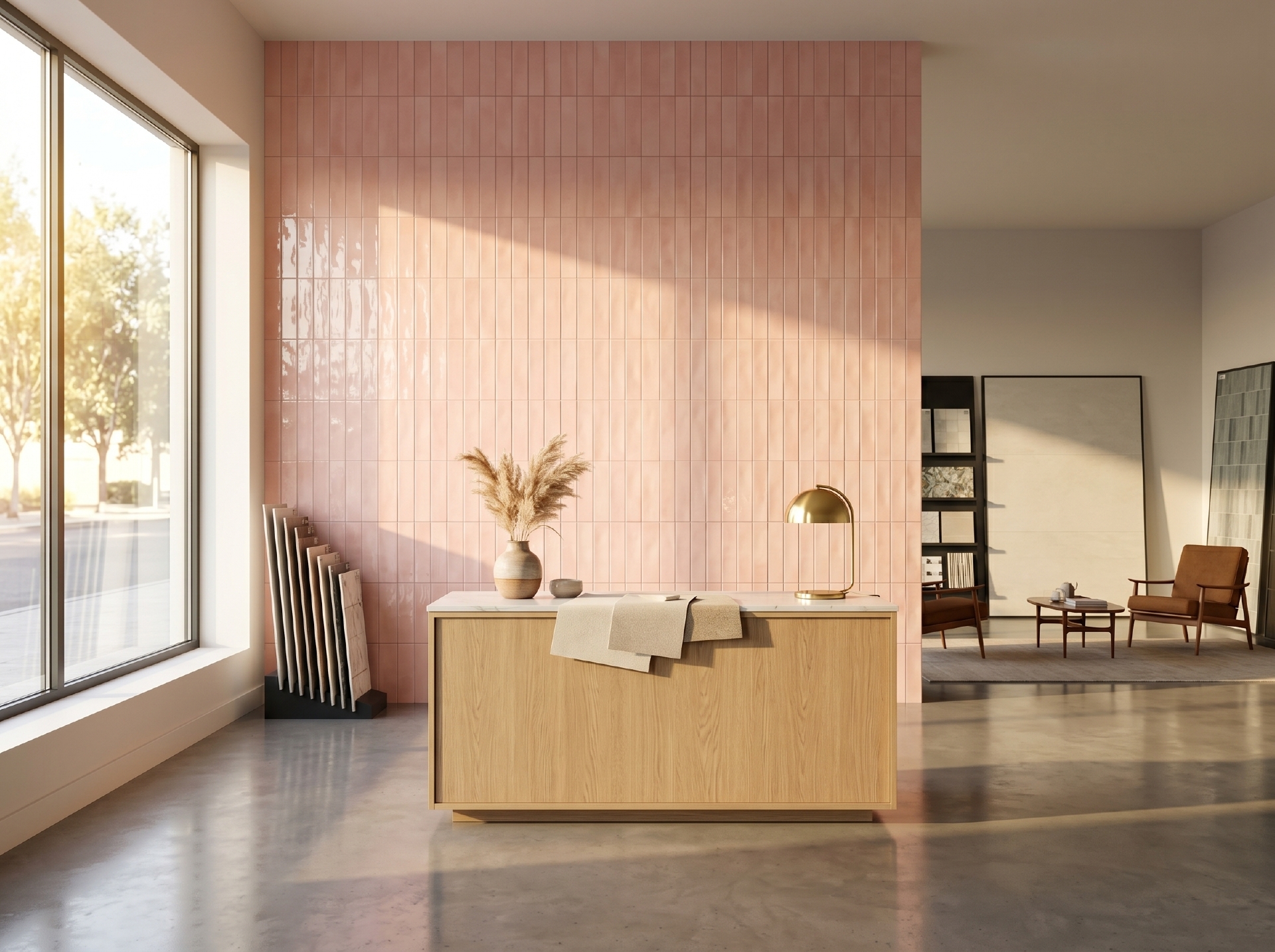 Viên gạch porcelain 75x300mm chụp chính diện toàn bộ bề mặt