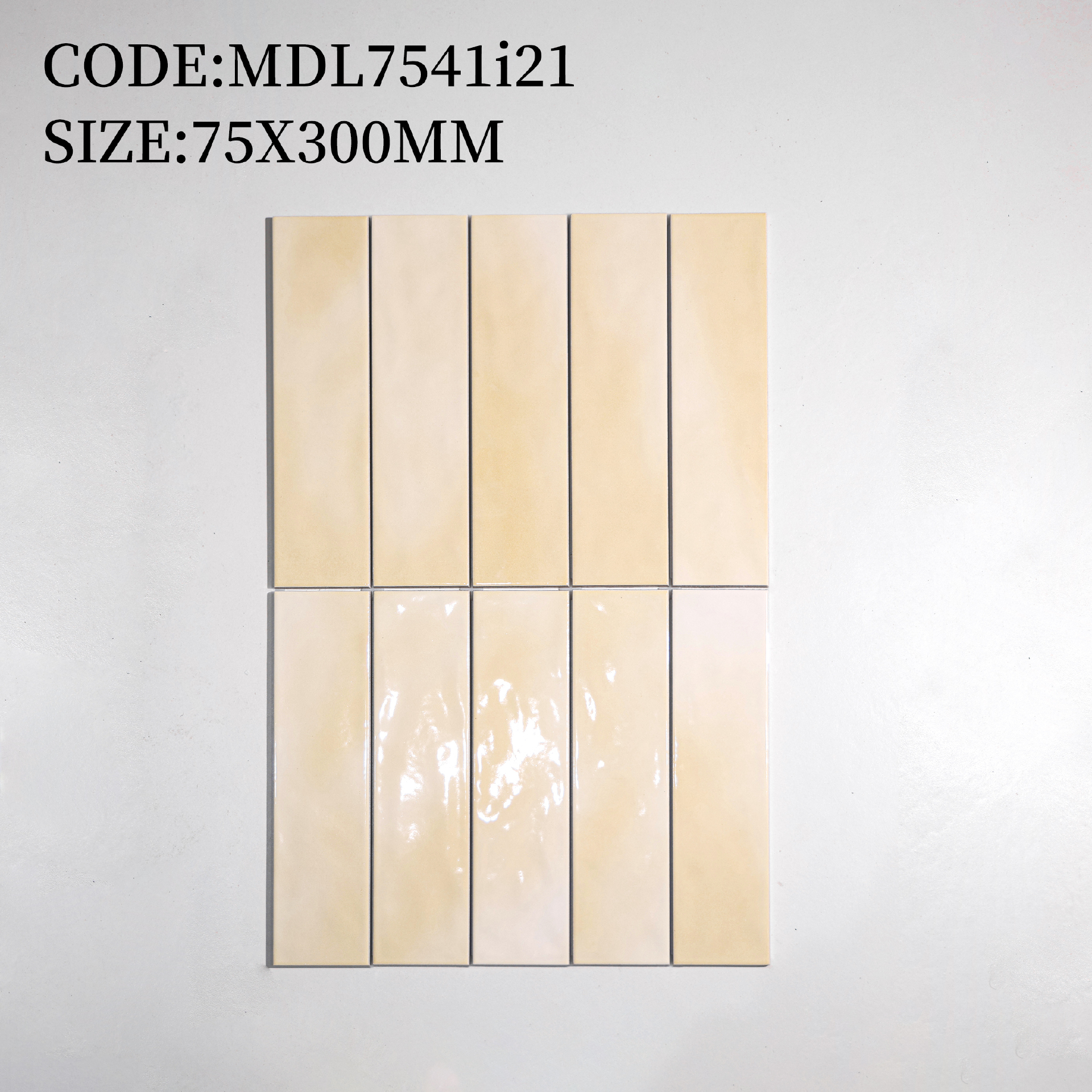 Viên gạch porcelain 75x300mm chụp chính diện toàn bộ bề mặt