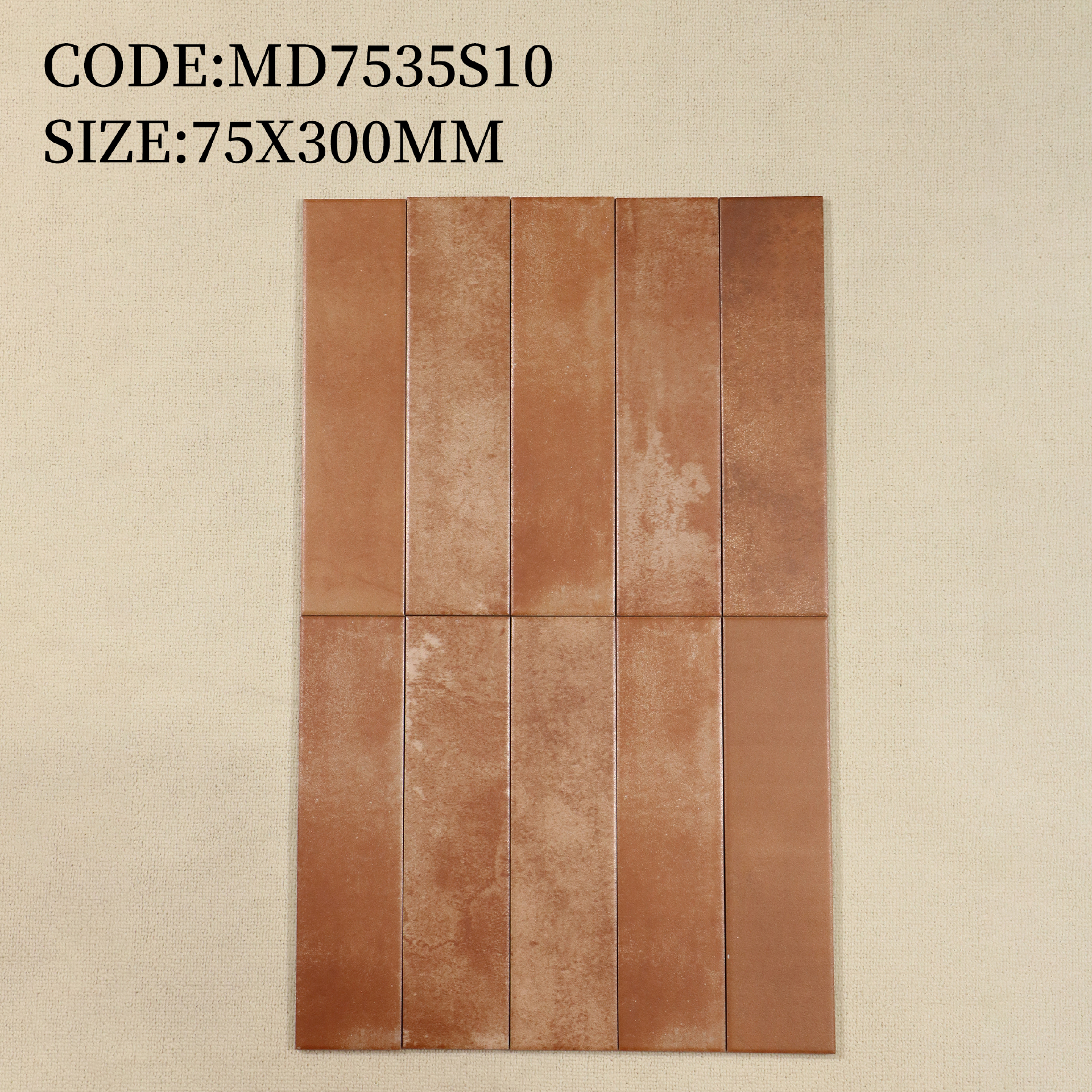 Viên gạch porcelain Surrey 75x300mm chụp chính diện