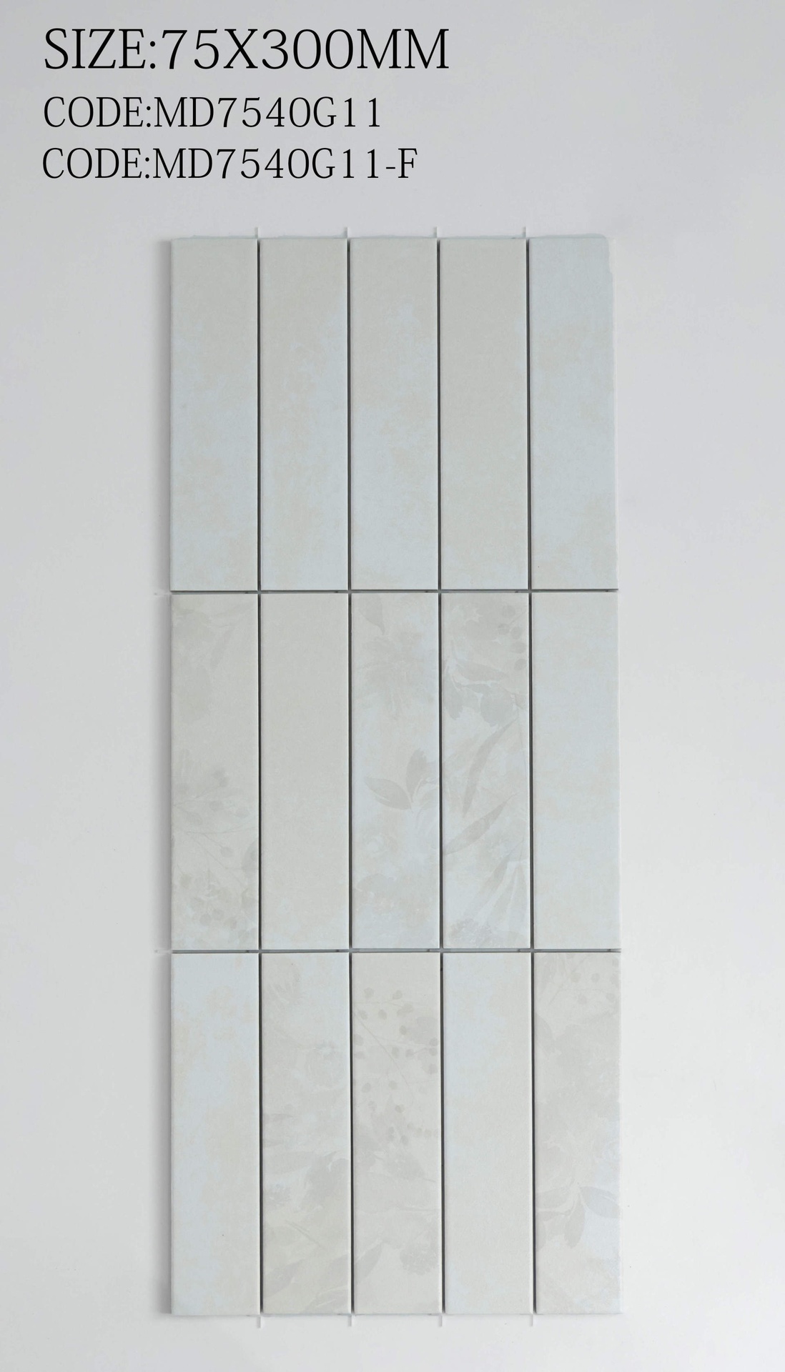 Mảng tường ốp gạch GARDON 75x300mm ghép xương cá