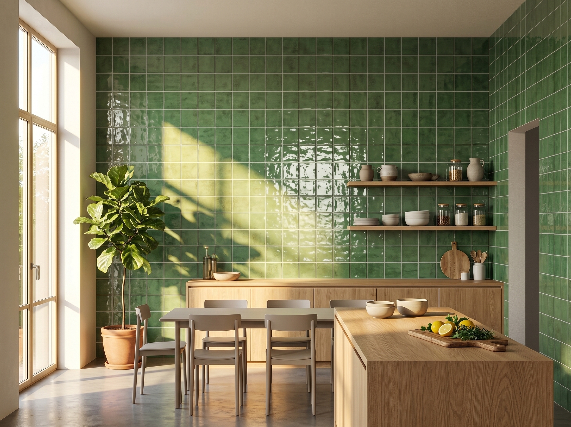 Viên gạch porcelain 150x150mm bóng gợn sóng chụp chính diện