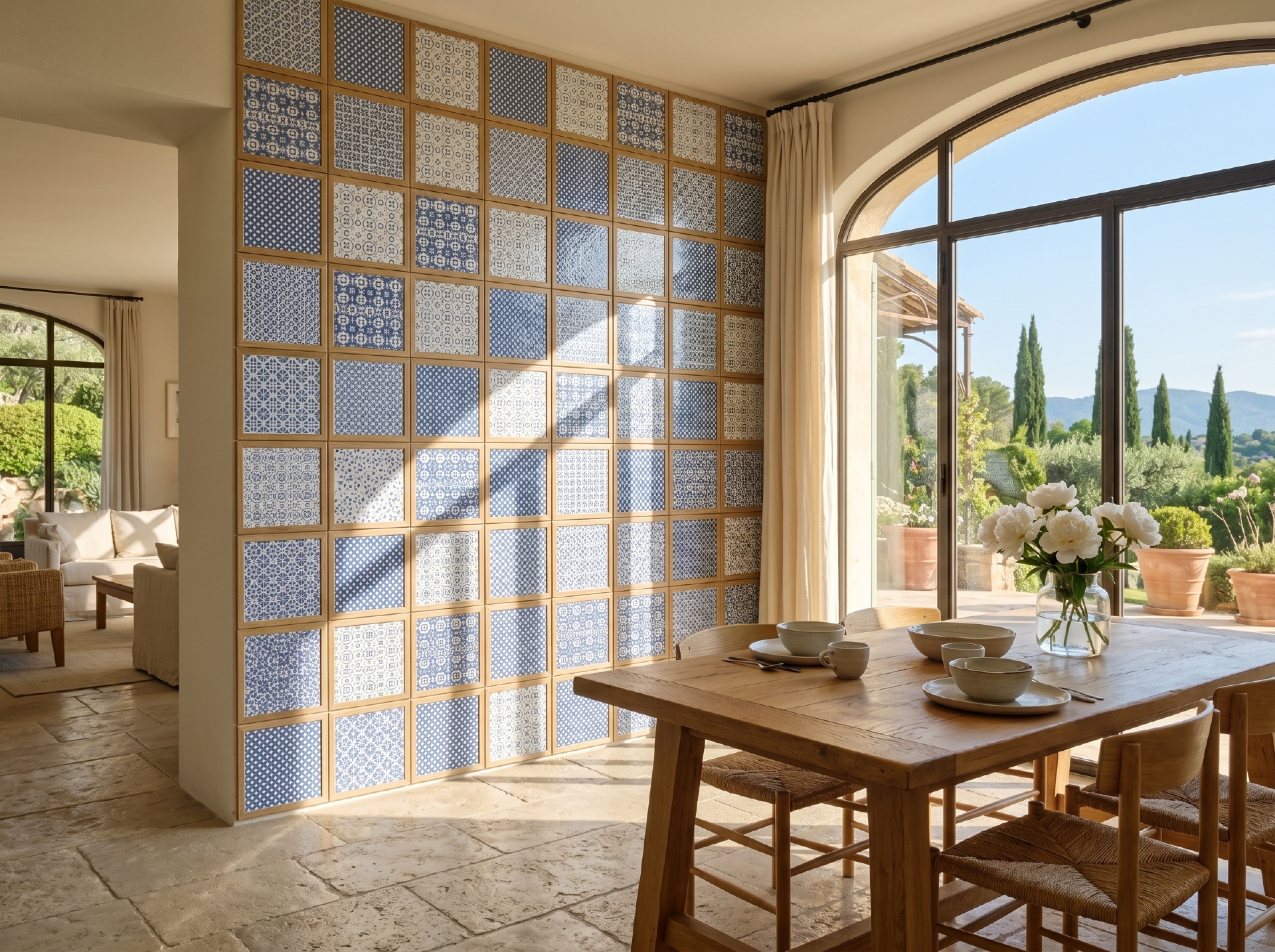 Chín mẫu hoạ tiết gạch porcelain 200x200mm xếp thành lưới vuông