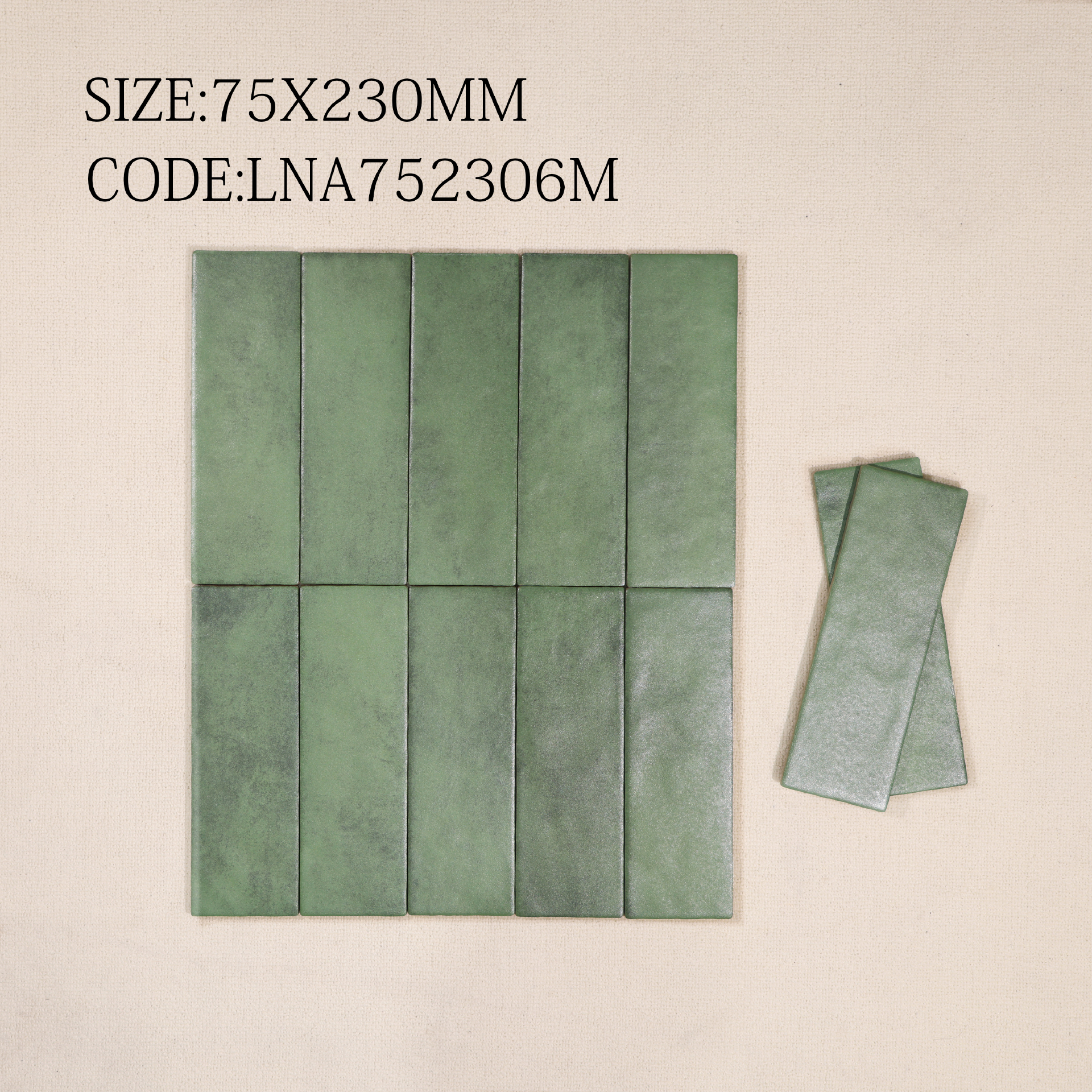 Tám tông màu mộc của dòng gạch thẻ mờ 70x230mm