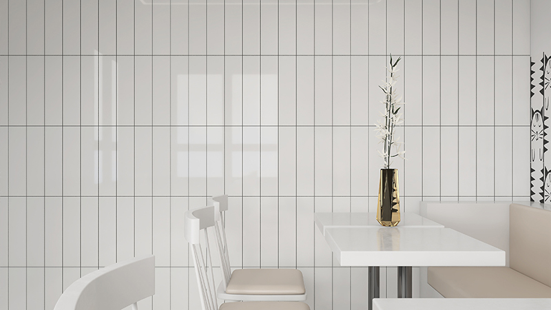 Viên gạch thẻ ceramic 100x400mm chụp chính diện