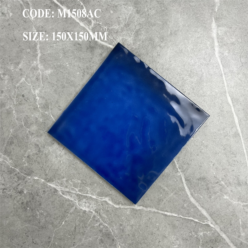 Mảng tường nhấn ốp gạch 150x150mm cạnh lượn sóng nhiều màu
