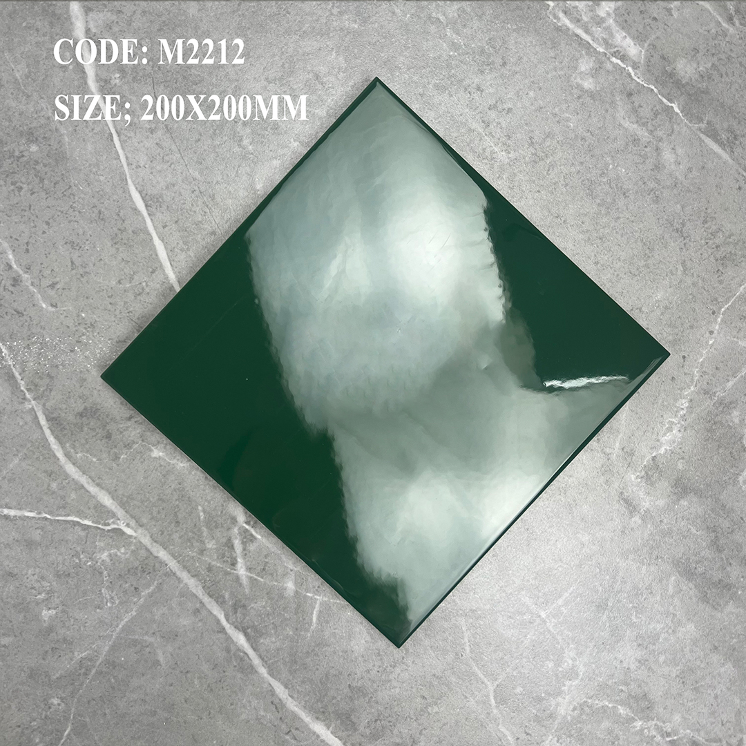 Gạch ceramic vuông 200x200mm chụp chính diện nguyên viên