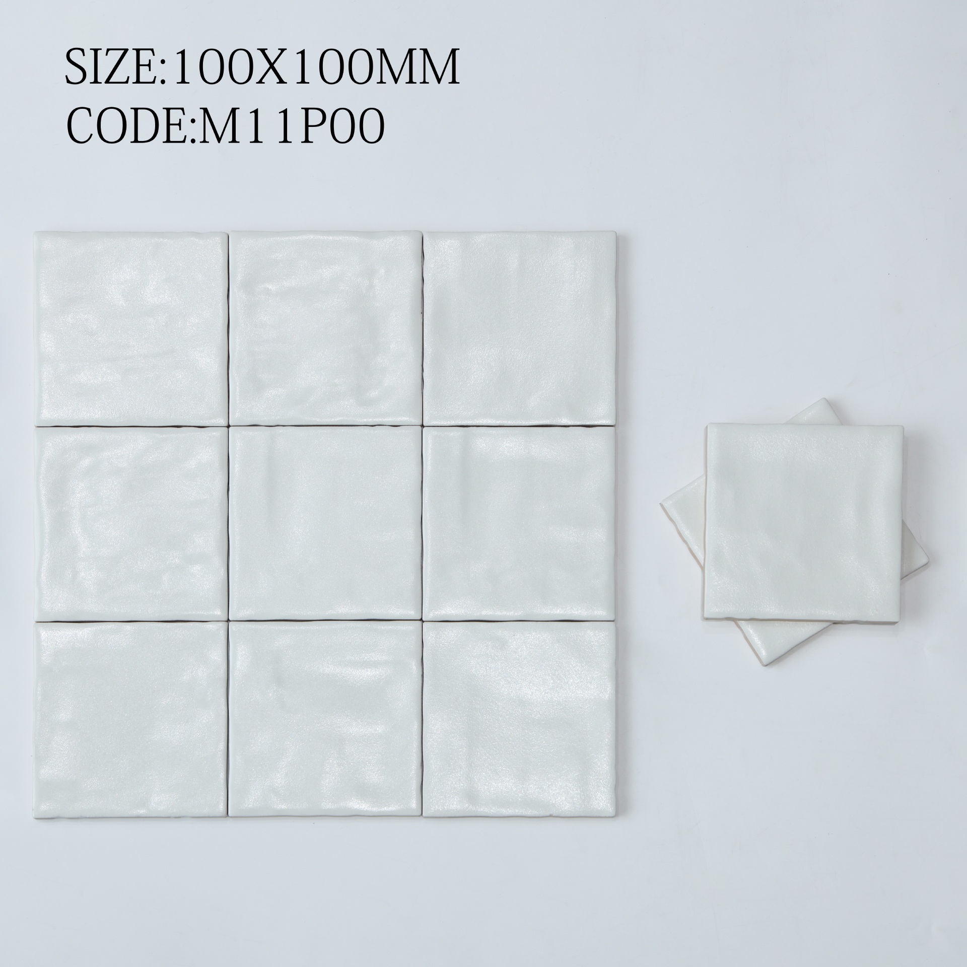 Viên gạch ceramic 100x100mm chụp chính diện cả bề mặt