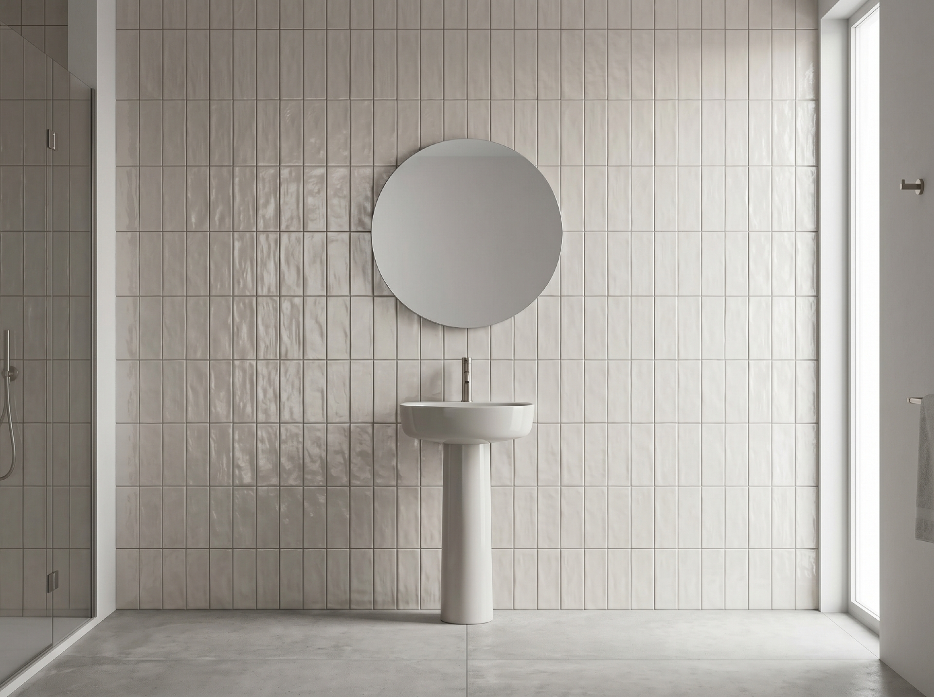 Viên gạch ceramic 65x200mm chụp chính diện trên nền trung tính