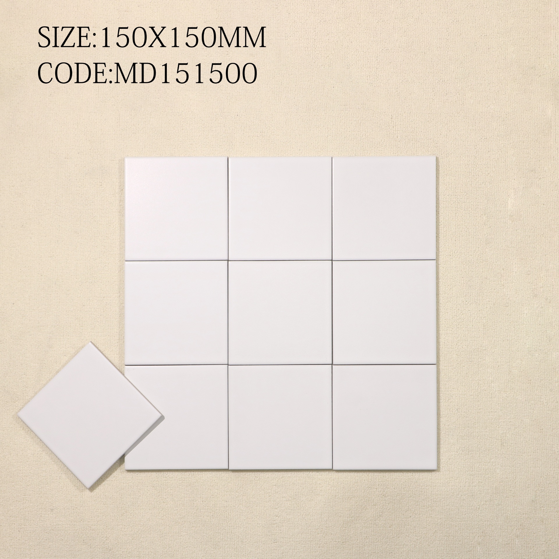 Viên gạch porcelain Altea 150x150mm chụp chính diện