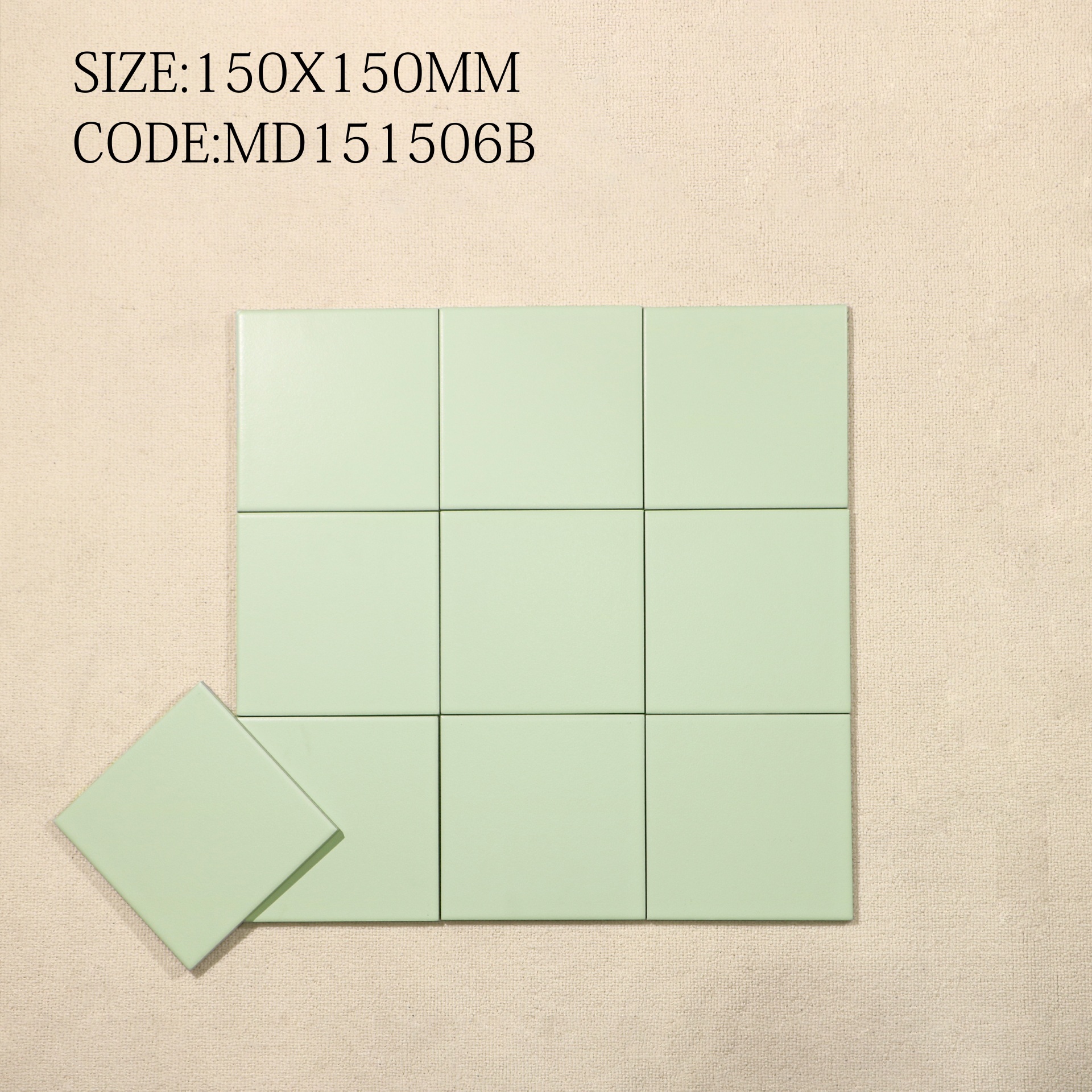 Viên gạch porcelain Altea 150x150mm chụp chính diện