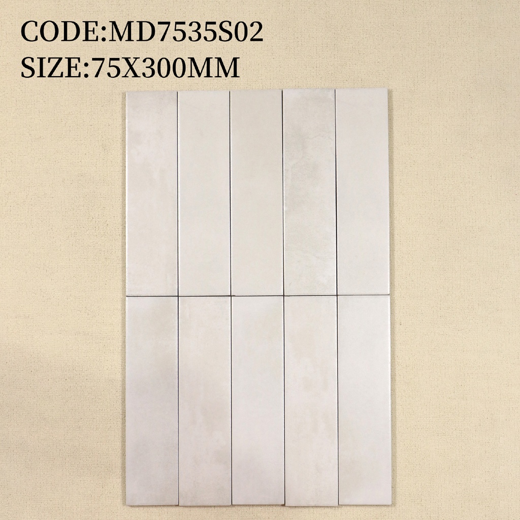 Viên gạch porcelain Surrey 75x300mm chụp chính diện
