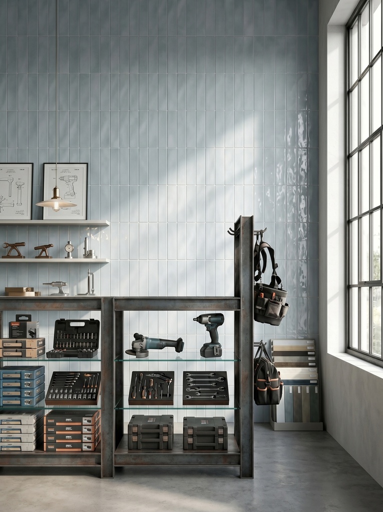 Viên gạch porcelain 75x300mm chụp chính diện toàn bộ bề mặt
