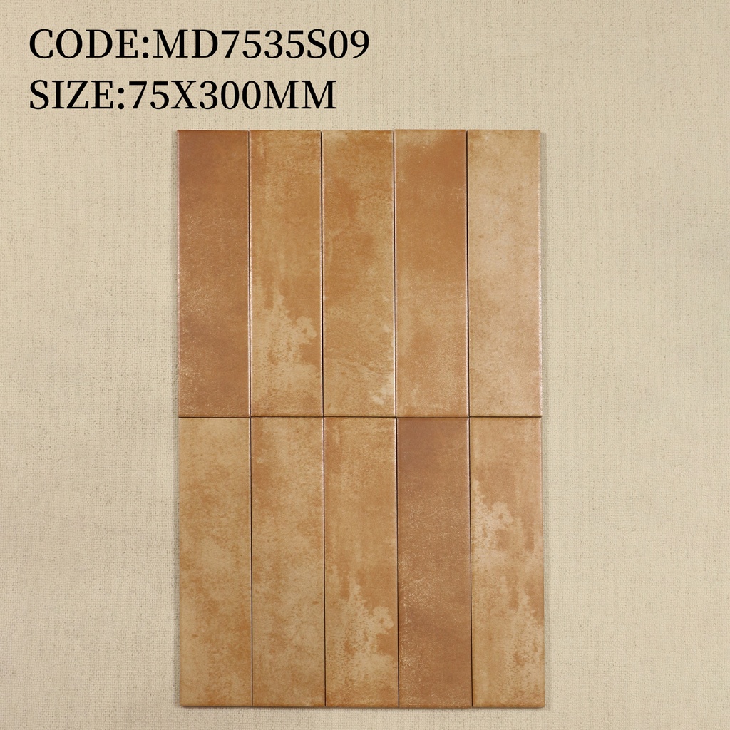 Tường phòng tắm ốp gạch Surrey 75x300mm xếp so le