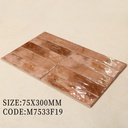 Tường trong nhà ốp gạch Vesta 75x300mm ghép xương cá