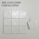 Tường nội thất ốp gạch vuông 125x125mm ghép lưới