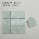 Viên gạch ceramic 125x125mm cạnh thủ công chụp chính diện
