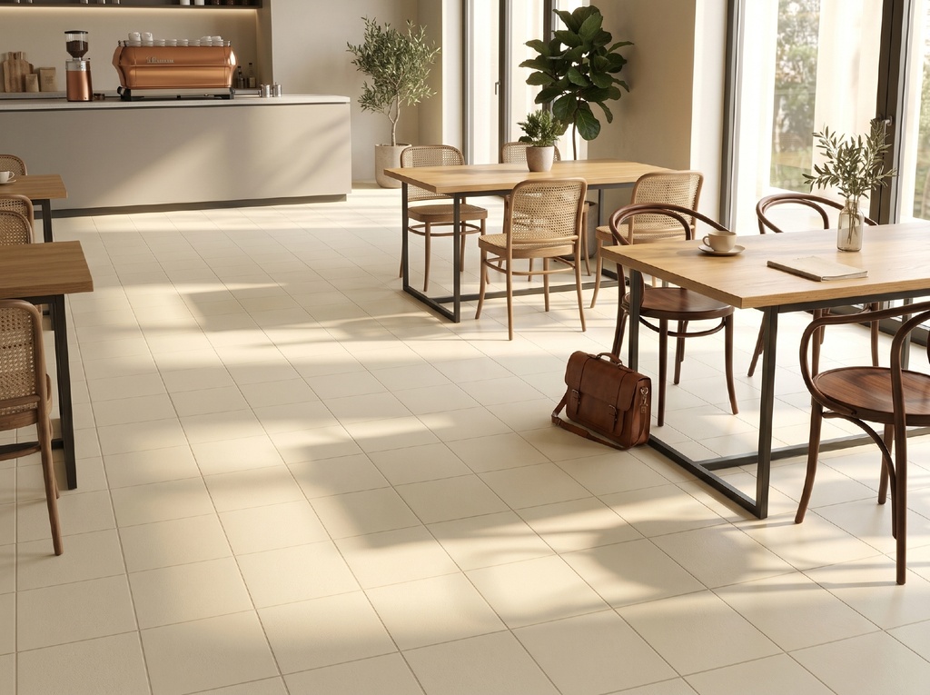 Viên gạch porcelain 200x200mm màu trơn chụp chính diện