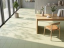 Tường khu vực thương mại ốp gạch 200x200mm ghép lưới đều