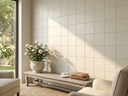 Mảng tường trong nhà ốp gạch porcelain 200x200mm hoạ tiết hoa men mờ