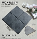Viên gạch porcelain 200x200mm vân đá chụp chính diện trên nền sáng