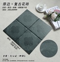 So sánh hai tông màu đen và xanh lá đậm của dòng gạch 200x200mm