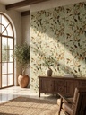 Viên gạch porcelain 200x200mm hoạ tiết lá chụp chính diện