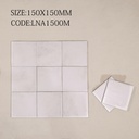 Tường phòng khách ốp gạch mờ gợn sóng 150x150mm tông be