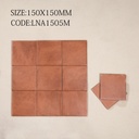 Viên gạch porcelain 150x150mm mờ gợn sóng chụp chính diện