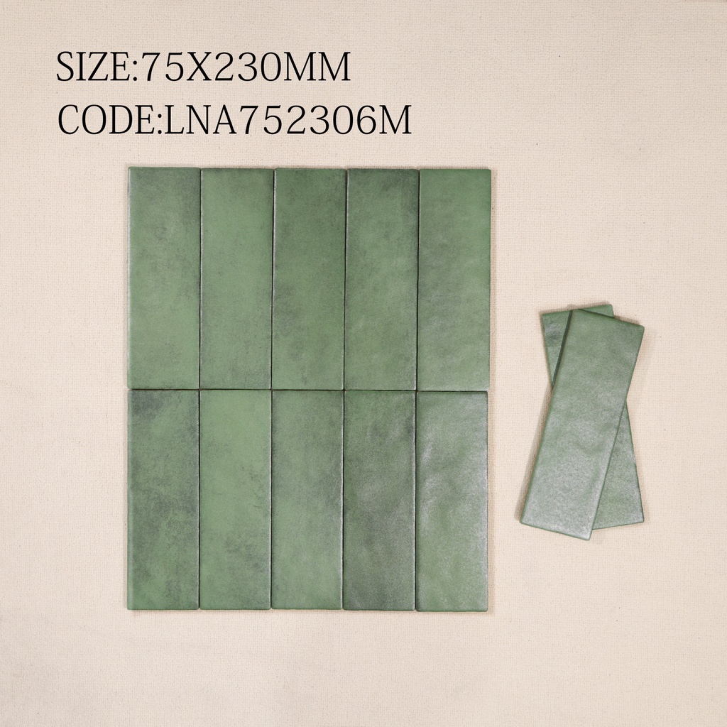 Tám tông màu mộc của dòng gạch thẻ mờ 70x230mm