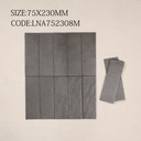 Tường nội thất ốp gạch thẻ 70x230mm xếp so le tông be