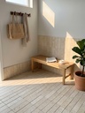 Viên gạch thẻ porcelain 60x250mm vân đá vôi chụp chính diện