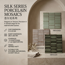 Vỉ gạch mosaic porcelain 293x306mm chụp chính diện