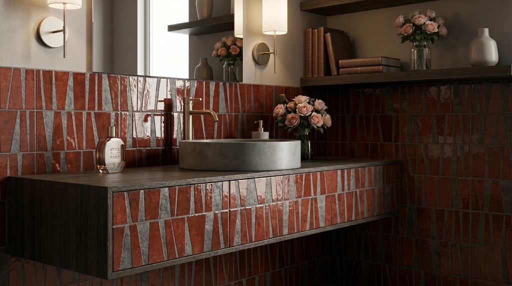 Bảng màu gạch 75x300mm: trắng, đen, xanh navy, hồng, xám, đỏ, be