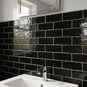 Mảng ốp bếp hoàn thiện bằng gạch thủ công 75x150mm
