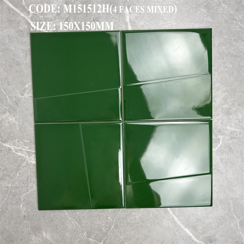 Viên gạch ceramic vuông 150x150mm chụp chính diện