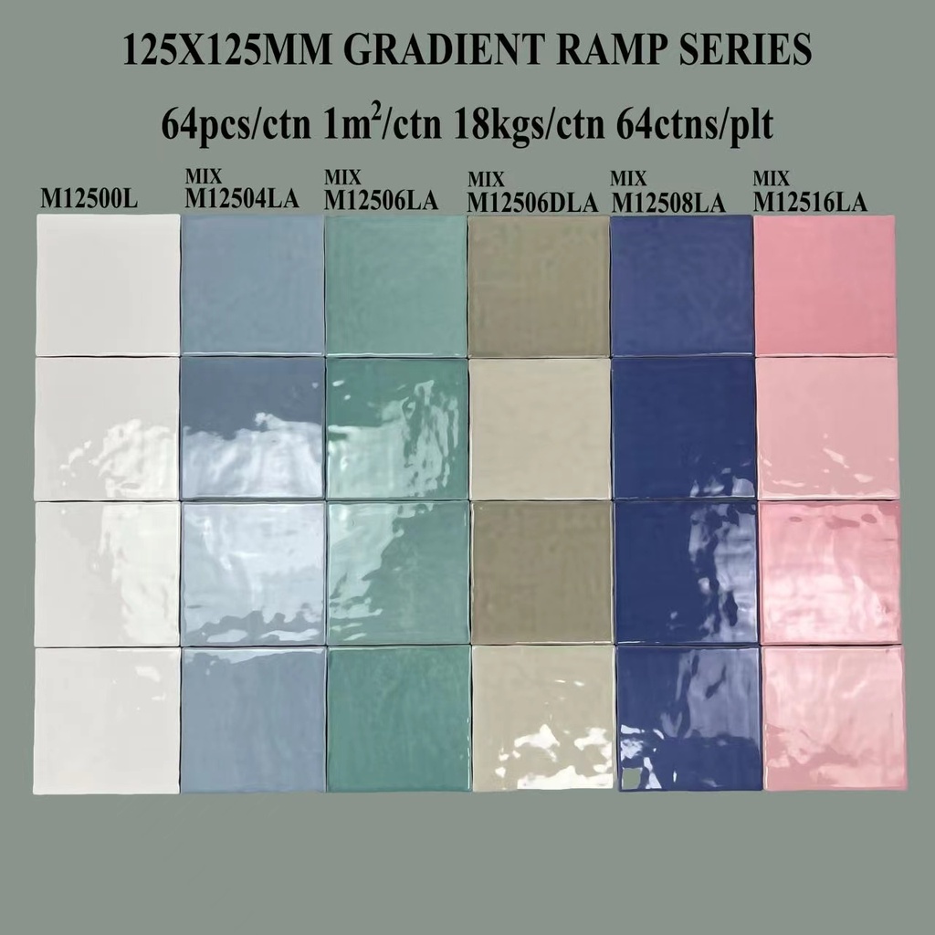 Tường sảnh nhà hàng ốp gạch thủ công 125x125mm