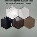 Tường sảnh khách sạn ốp gạch lục giác 3D thủ công