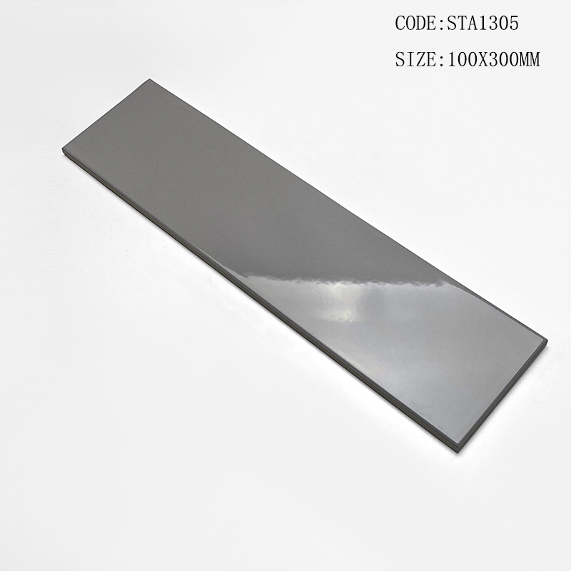 Viên gạch thẻ ceramic 100x300mm chụp chính diện