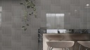 Tường bếp ốp gạch thẻ dài 100x400mm xếp ngang