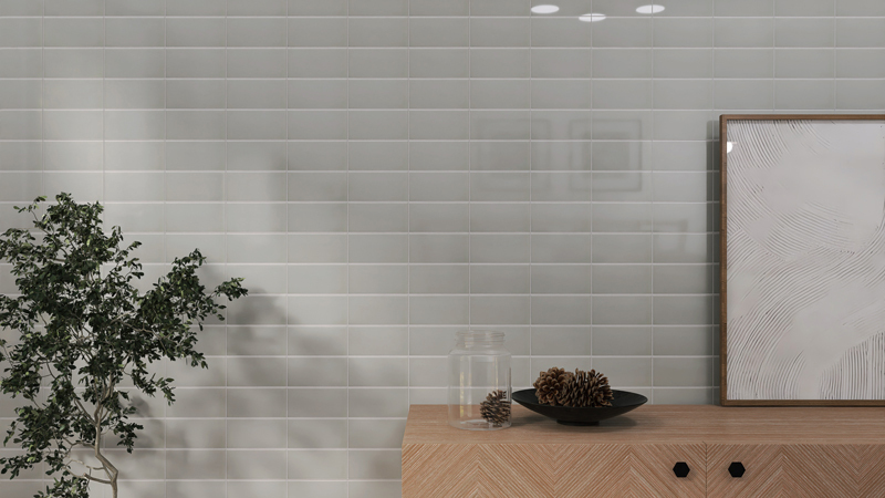 Viên gạch thẻ ceramic 75x150mm men bóng chụp chính diện