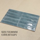 Cận cảnh sóng bề mặt và độ bóng men của viên 75x300mm