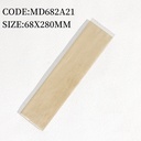 Cận cảnh bề mặt sóng và men mờ của viên gạch 68x280mm