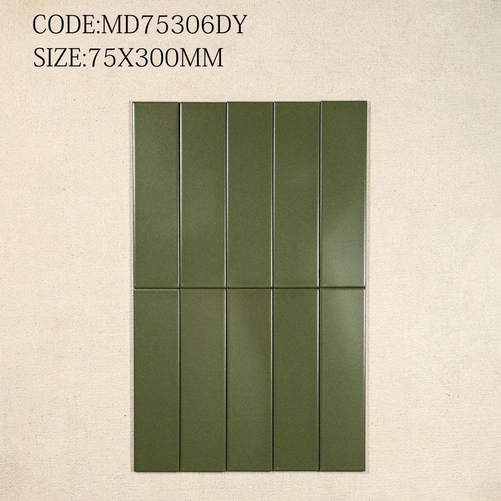 Gạch porcelain 75x300mm men mờ chụp chính diện nguyên viên