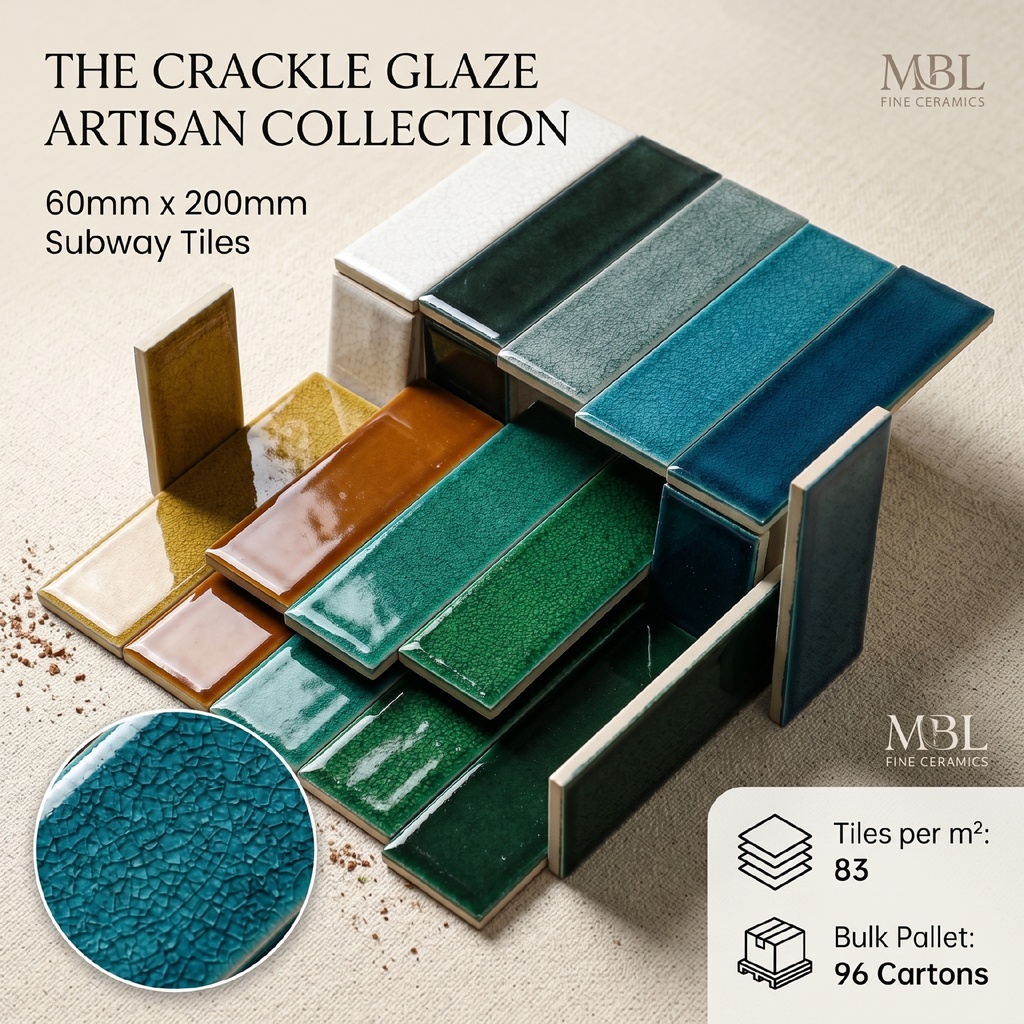 Bảng mười màu gạch porcelain 60x200mm hoạ tiết rạn băng