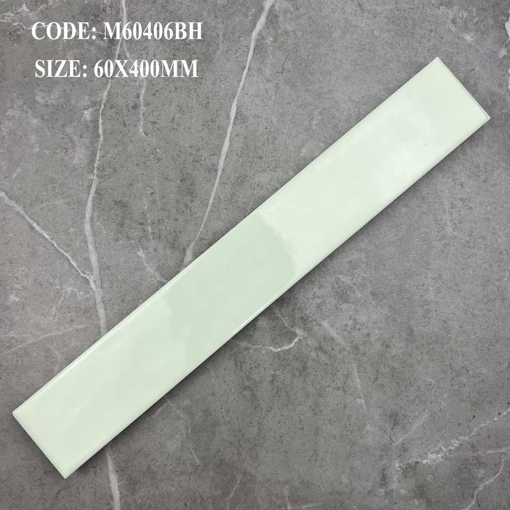 Cận cảnh đường lượn sóng và lớp men bóng trên viên 60x400mm