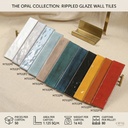 Mảng tường ốp gạch thẻ 75x300mm xếp so le men bóng