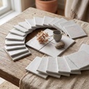 Cận cảnh gợn sóng khuôn và cạnh lượn hữu cơ của viên 100x100mm