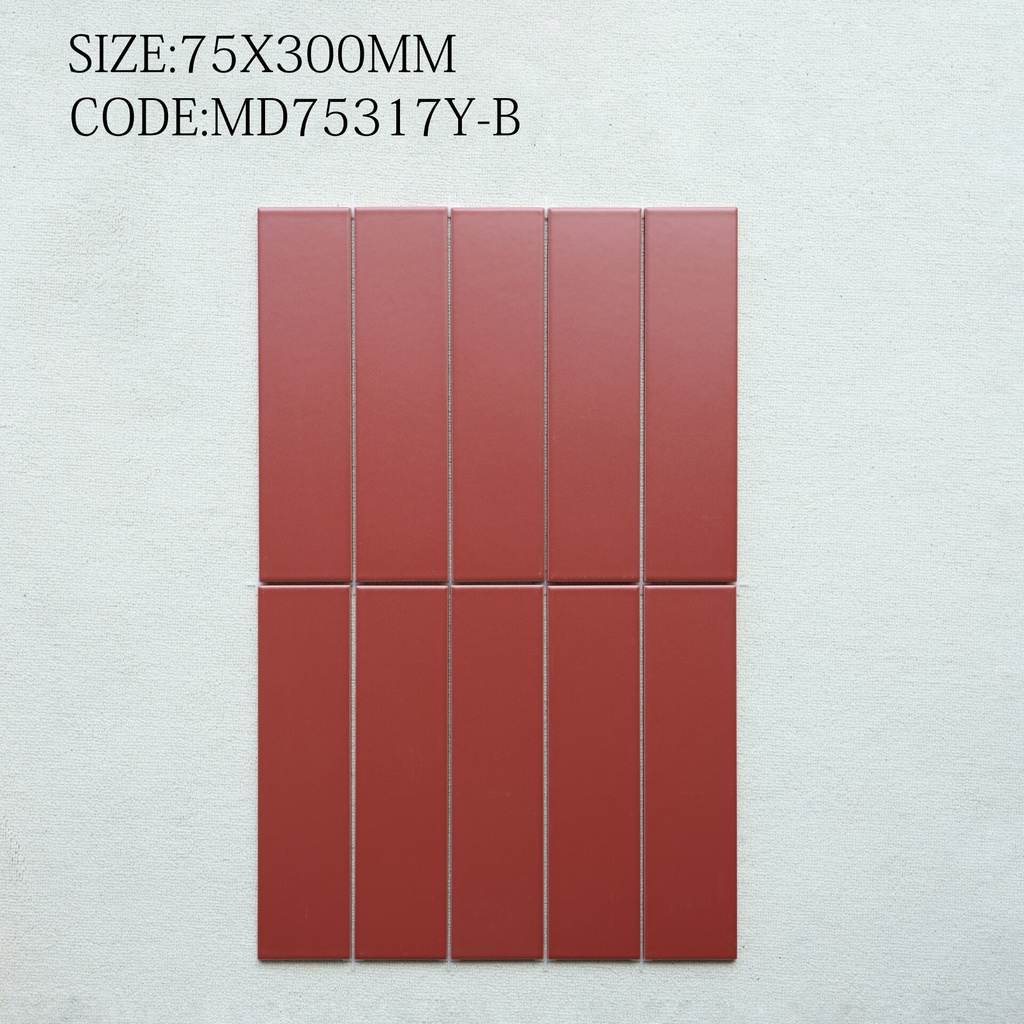 Gạch porcelain 75x300mm men mờ chụp chính diện nguyên viên