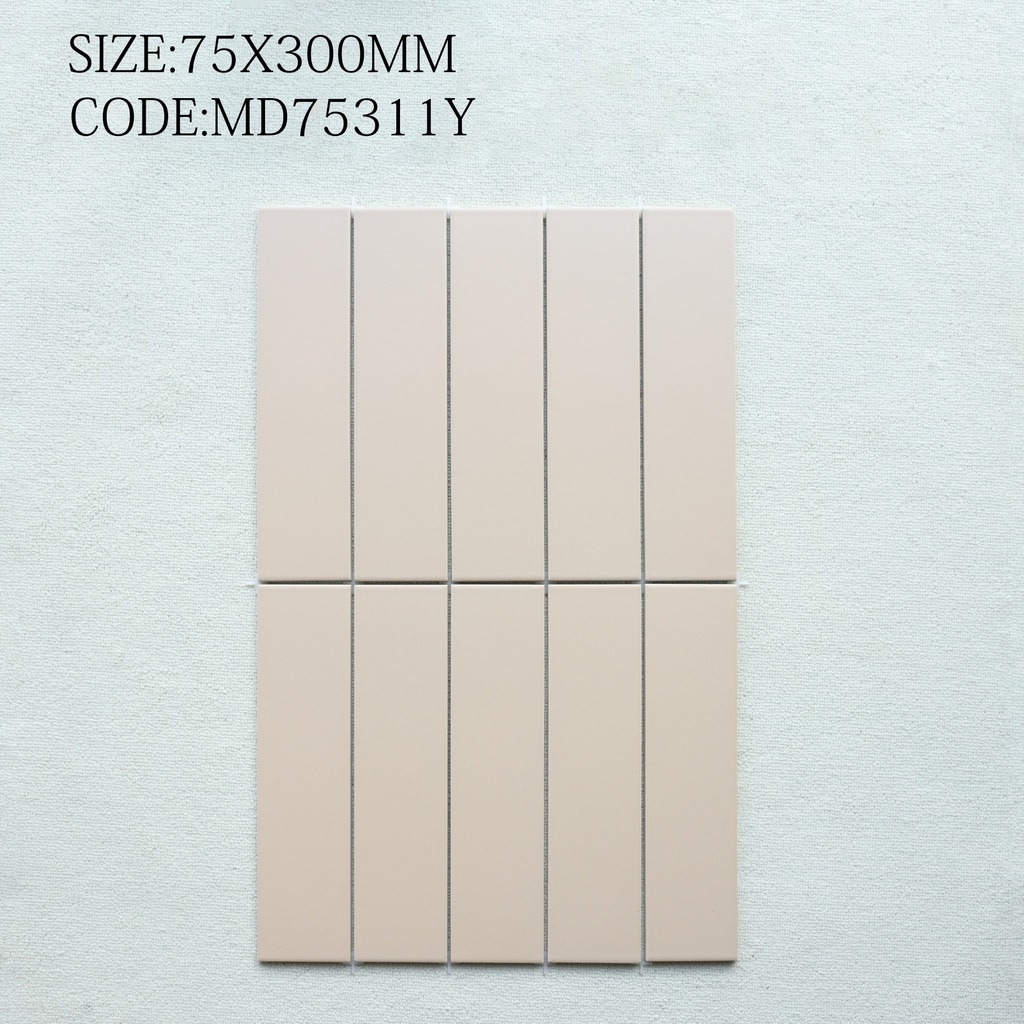 Gạch porcelain 75x300mm men mờ chụp chính diện nguyên viên